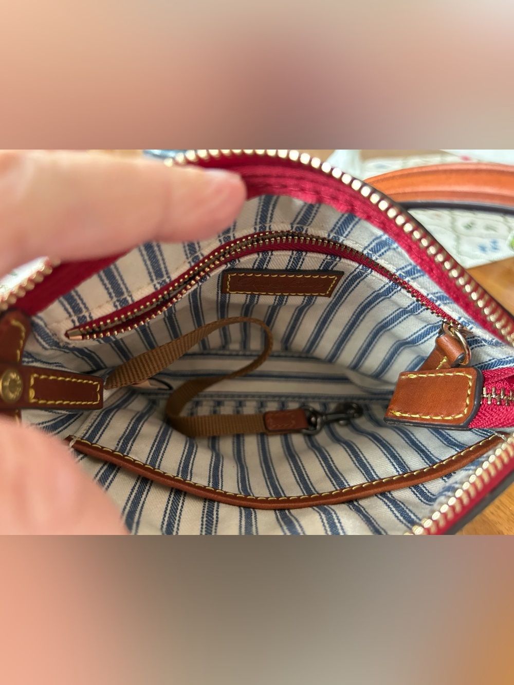 Dooney & Bourke Navy Nylon Pouchette Crossbody - Picture 4 of 6